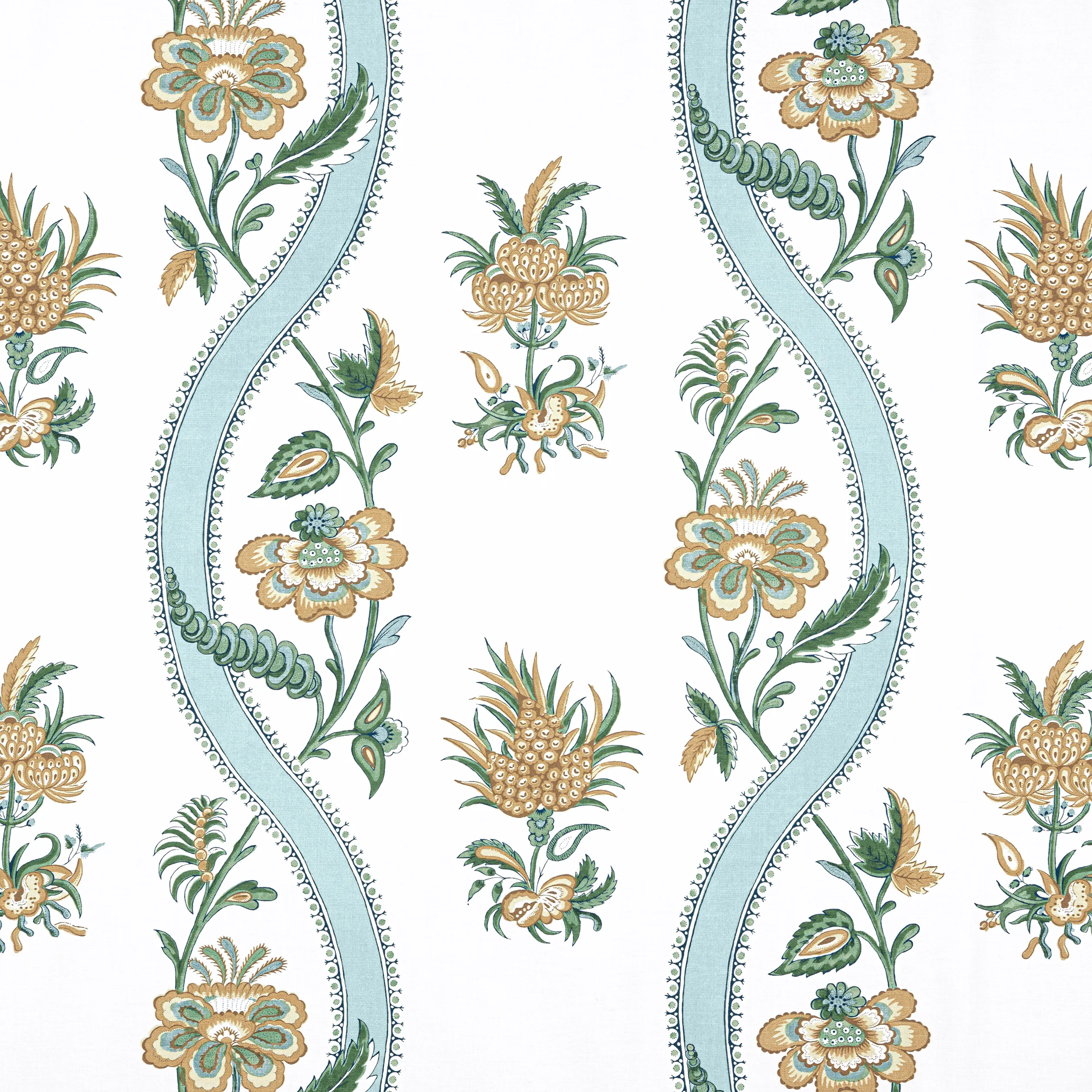 F936422 | Ribbon Floral – Seaglass and Gold