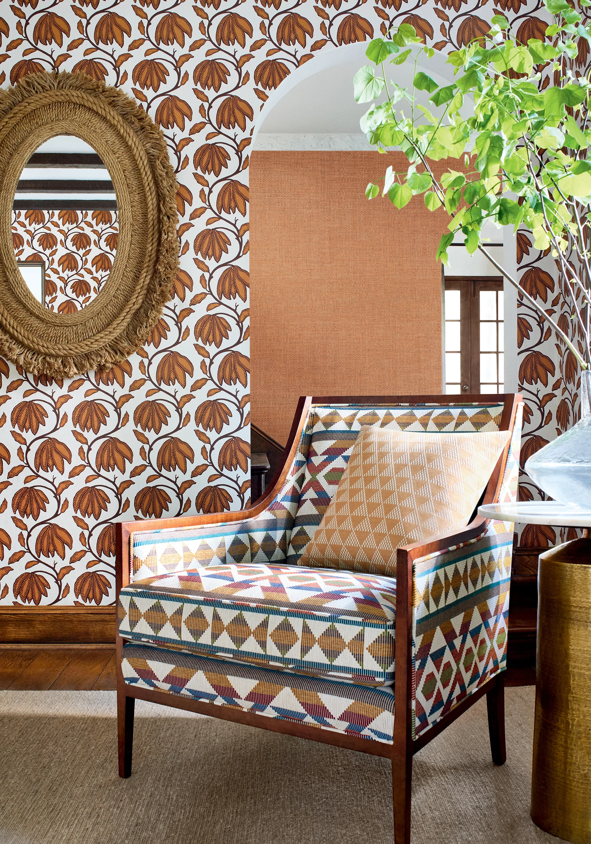 Thibaut Ridge Weave in Ochre (W712004)