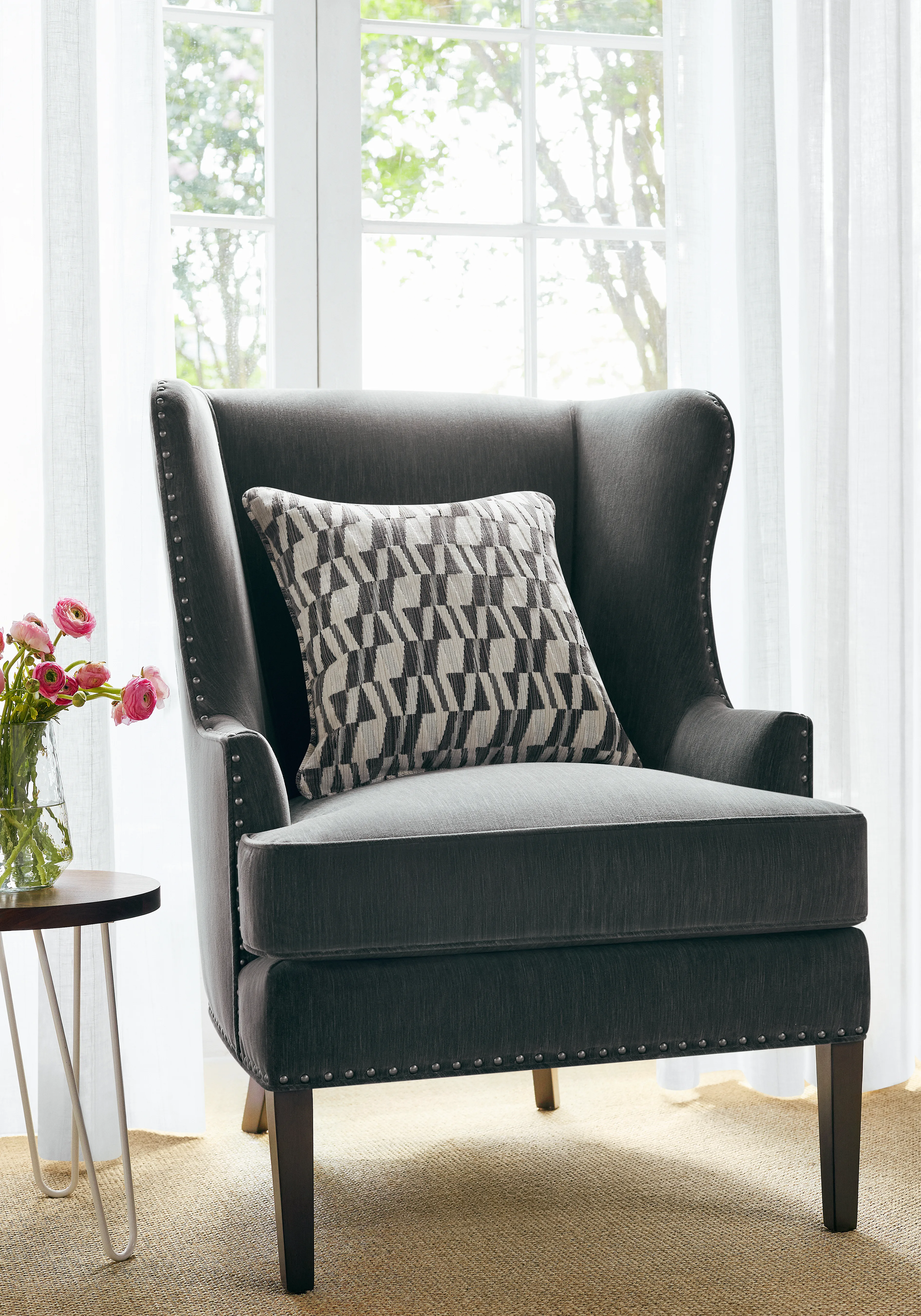 Thibaut Riff Velvet in Flannel (W72830)