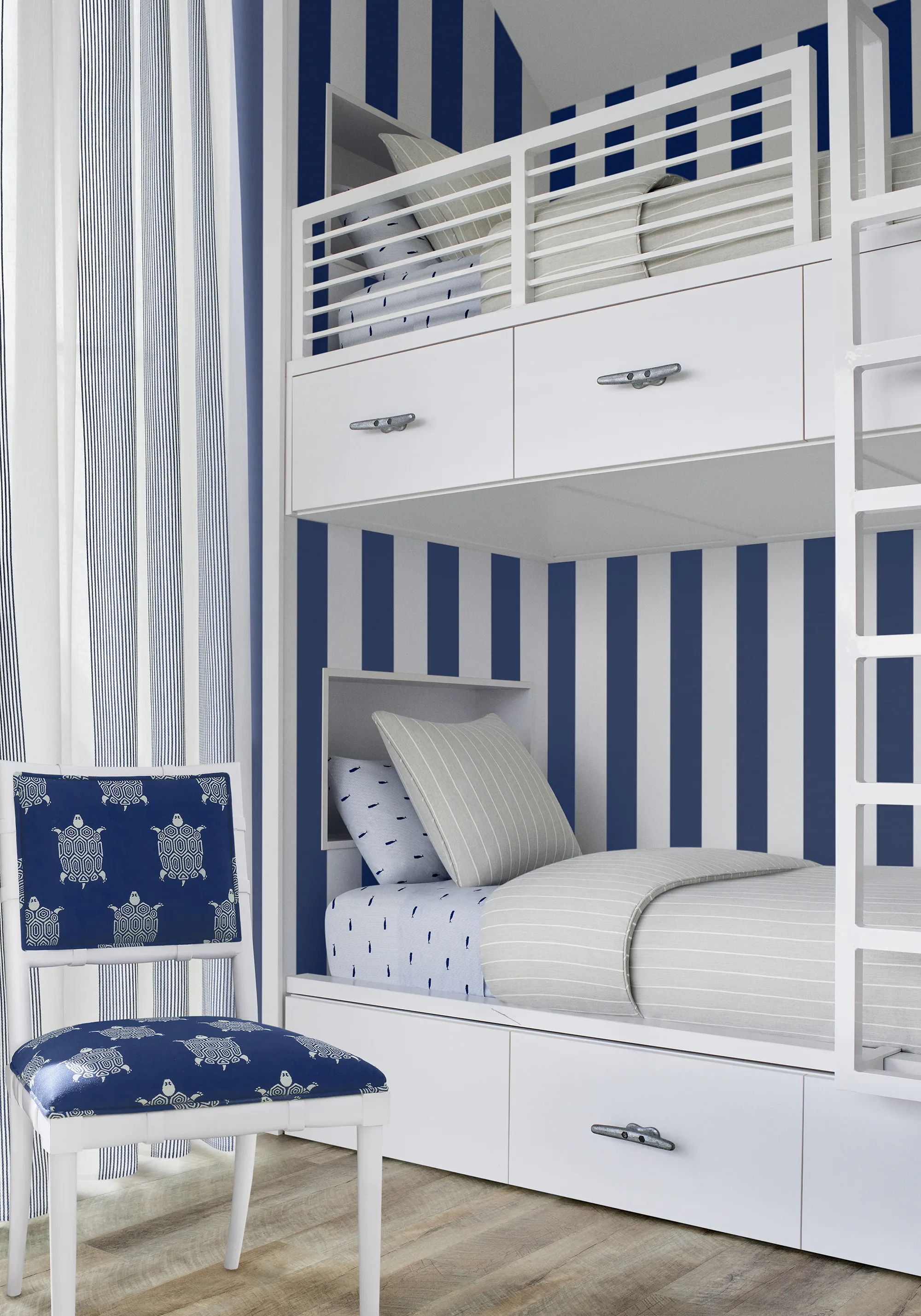 Thibaut Sabine Stripe in Oxford Blue (FWW81736)