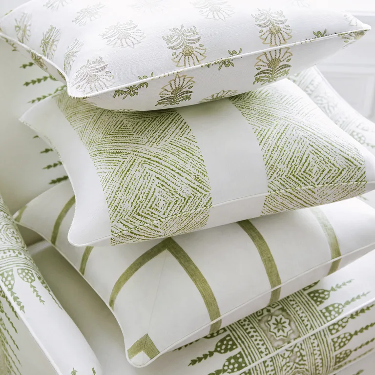 Anna French Sailing Stripe in Green and White (AW15132)