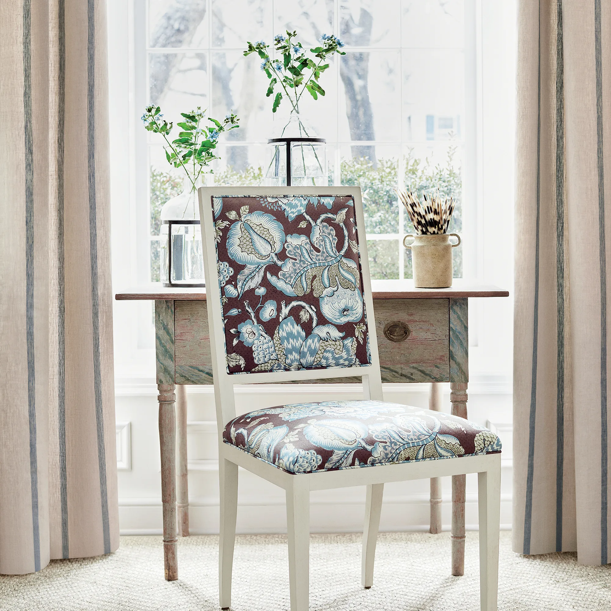 Anna French Sailing Stripe in Natural and Slate (AW15134)