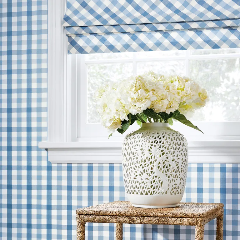 Anna French Saybrook Check in Light Blue (AW15147)