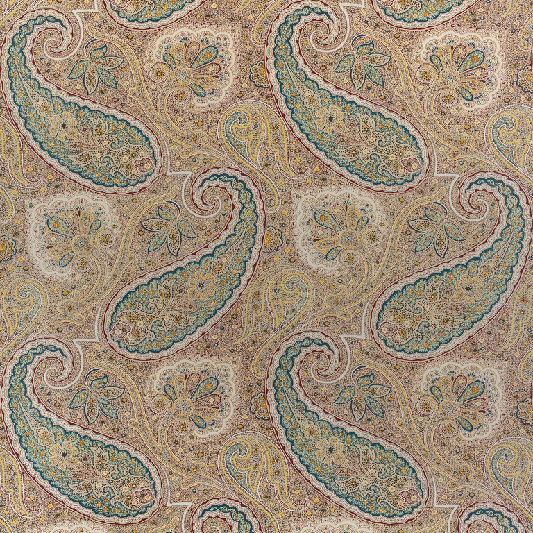 Thibaut Sherrill Paisley in Teal and Beige (F985076)