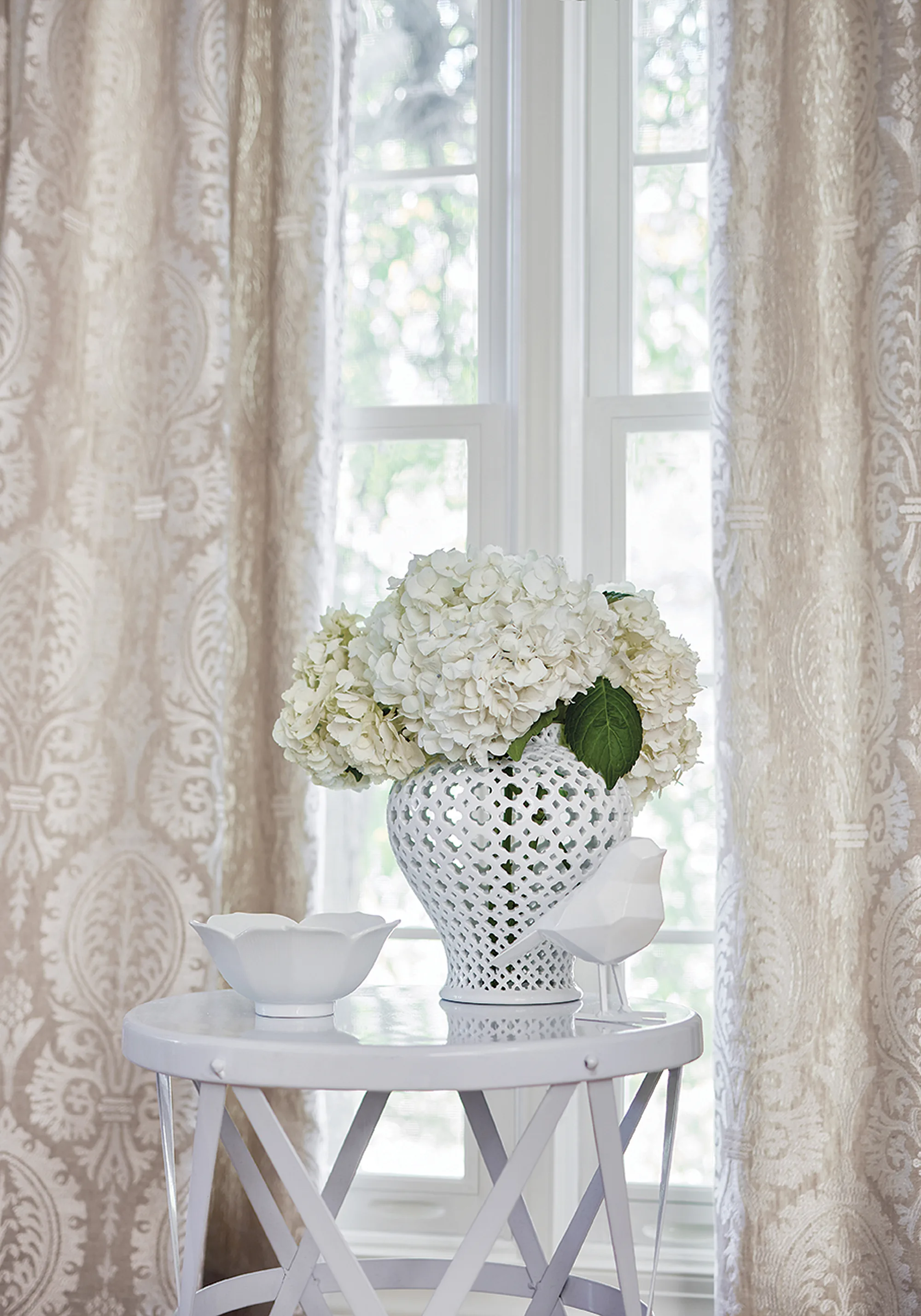 Thibaut Sir Thomas Embroidery in Flax (W772569)
