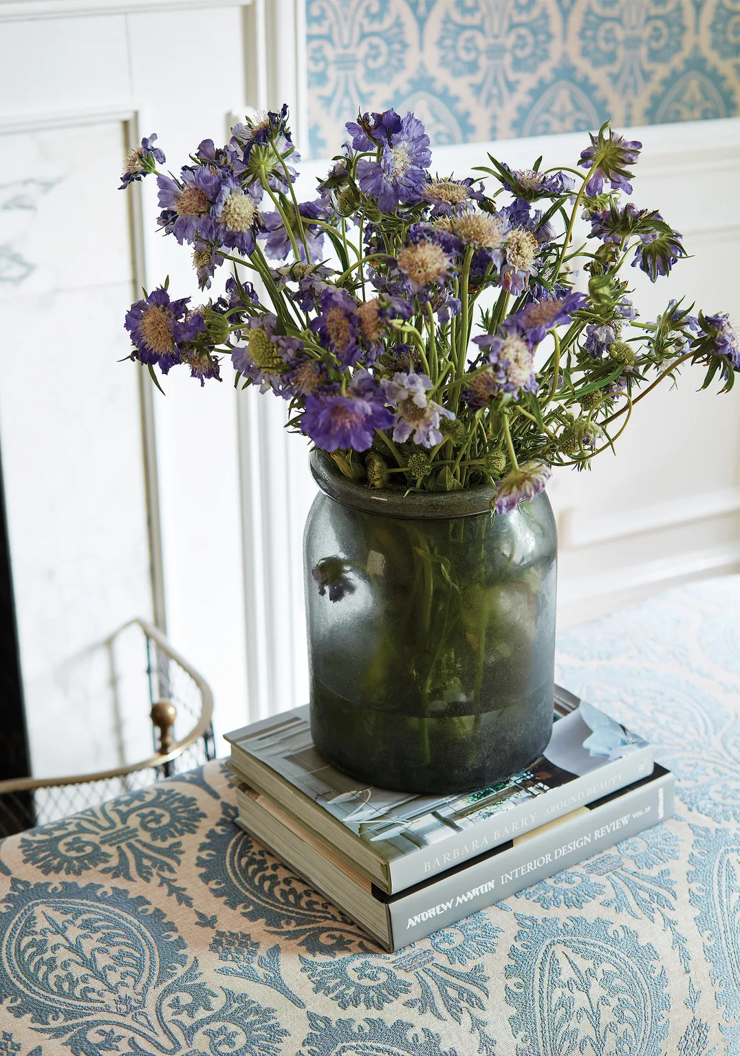 Thibaut Sir Thomas Embroidery in Slate Blue (W772571)