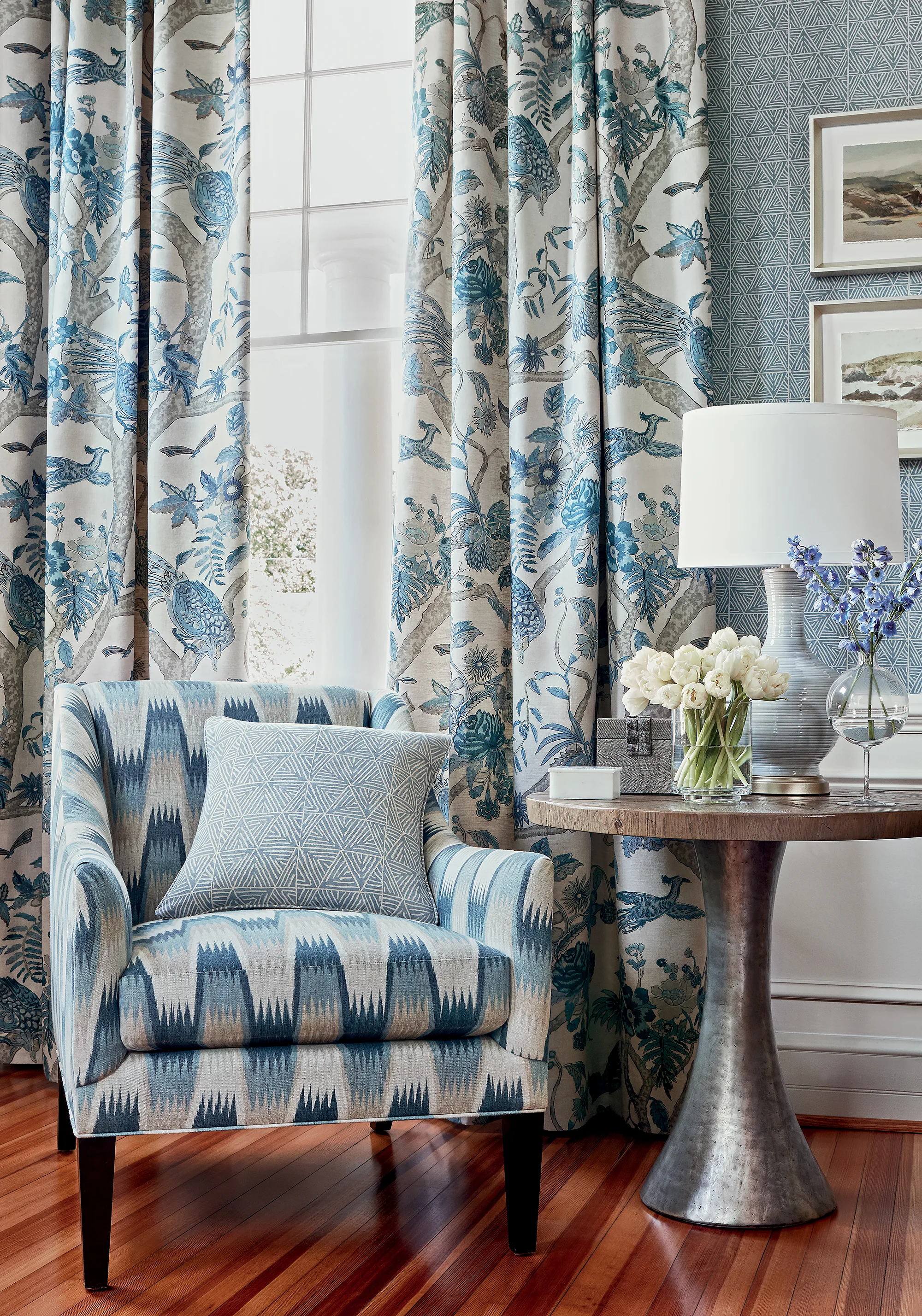 Thibaut Stockholm Chevron in Slate Blue (F910241)