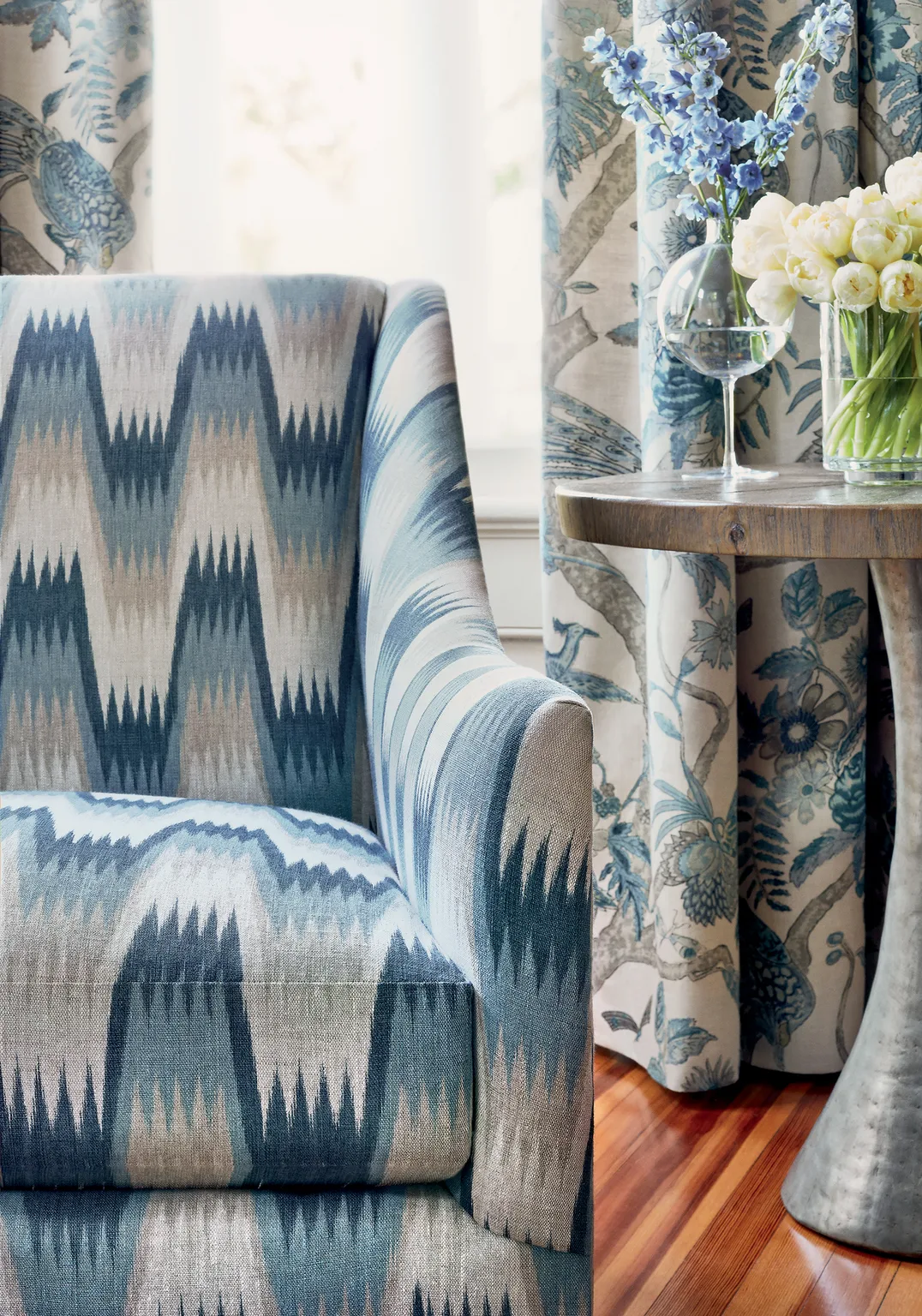Thibaut Stockholm Chevron in Slate Blue (F910241)