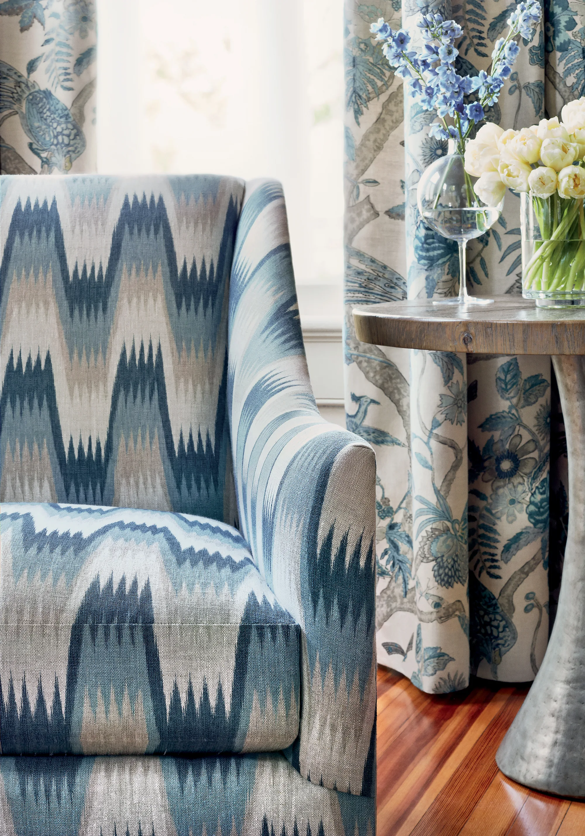 Thibaut Stockholm Chevron in Slate Blue (F910241)