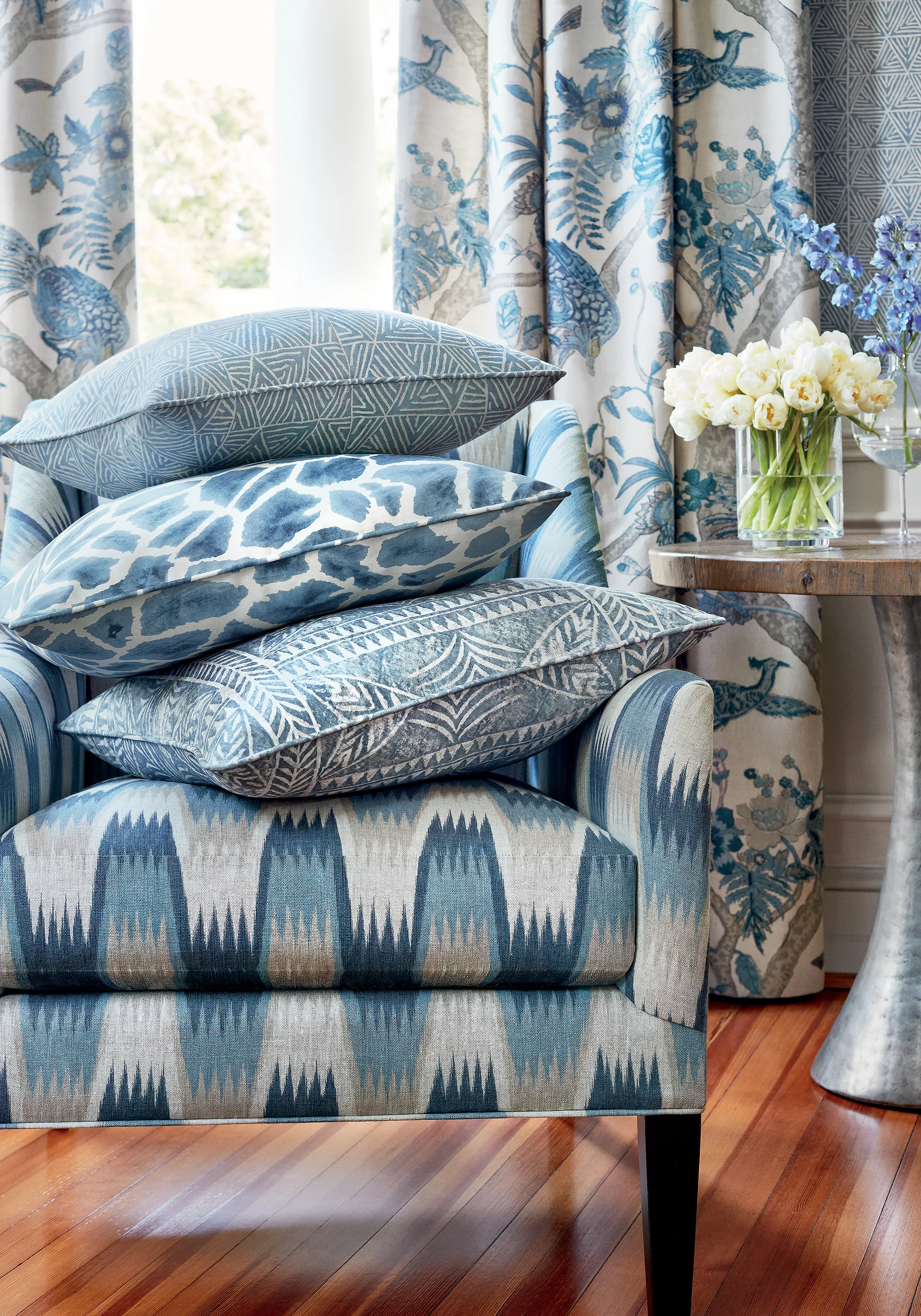 Thibaut Stockholm Chevron in Slate Blue (F910241)