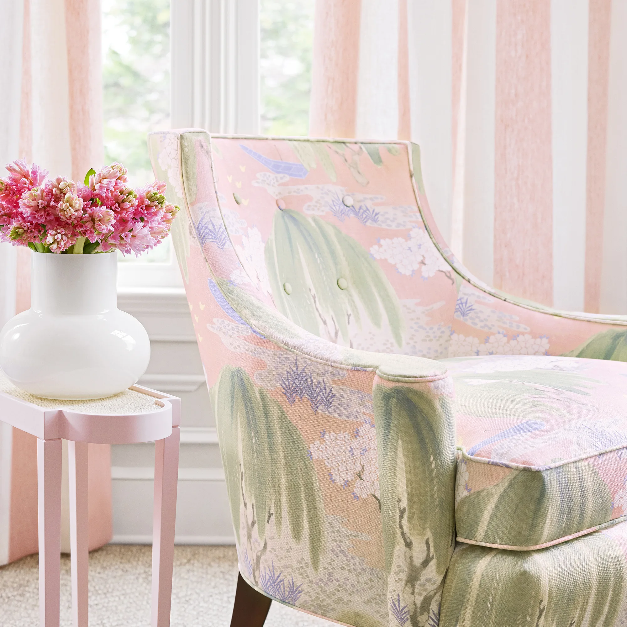 Anna French Stockwell Stripe in Blush (AW23161)