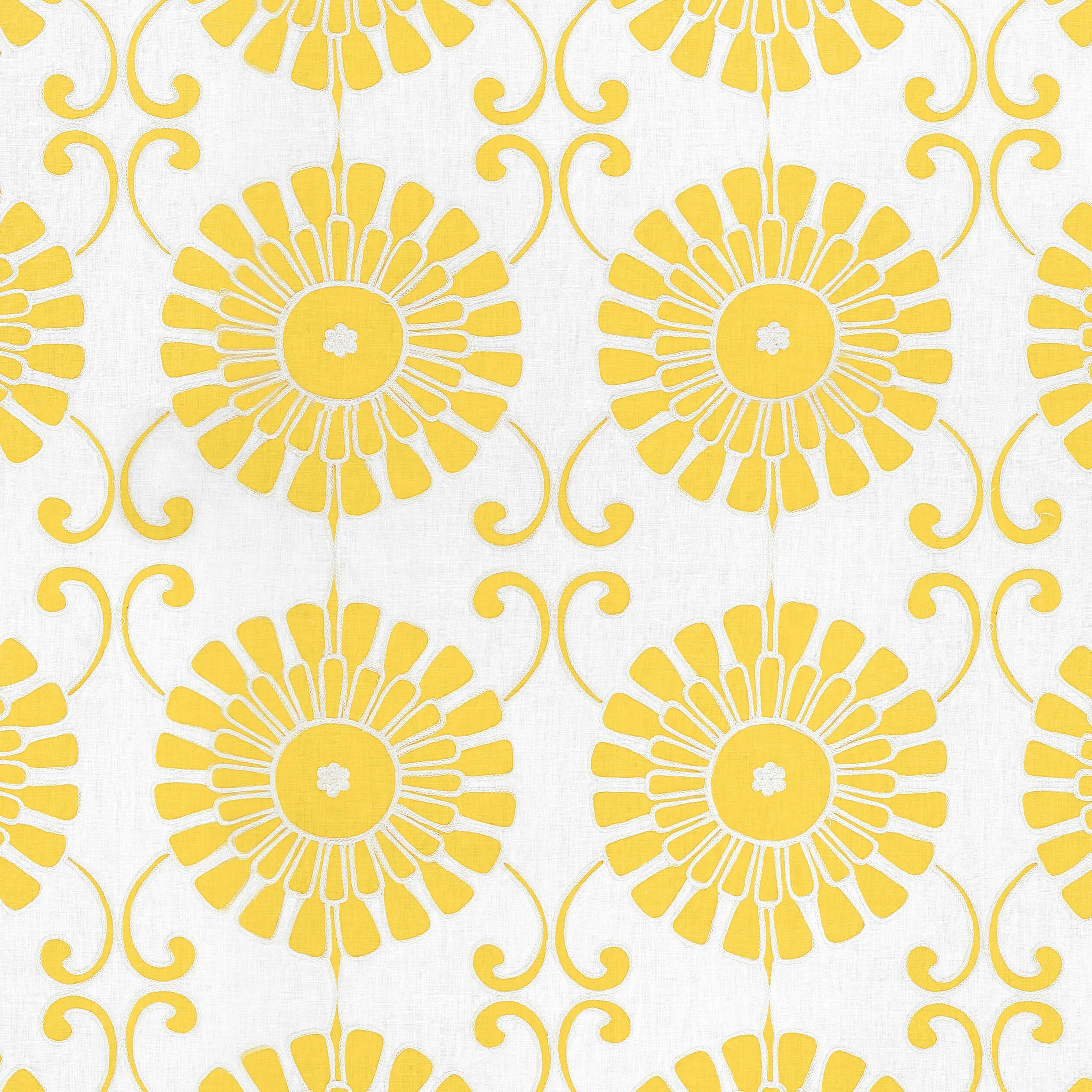 Thibaut Sun Garden Embroidery in Yellow (W716033)