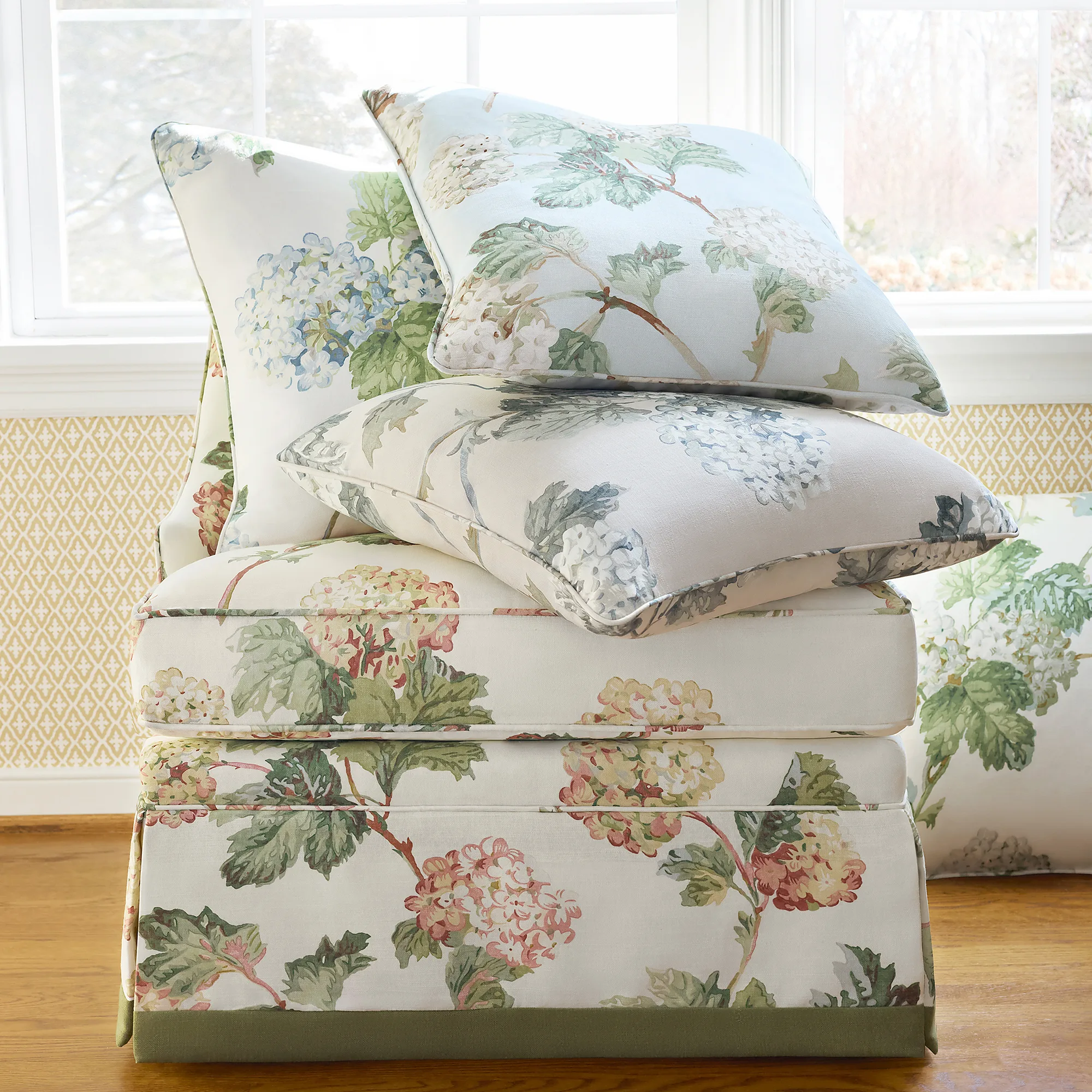 Anna French Sussex Hydrangea in Blue and Green (AF57846)