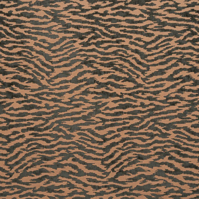 Anna French Tadoba Velvet in Charcoal on Caramel (AW24524)