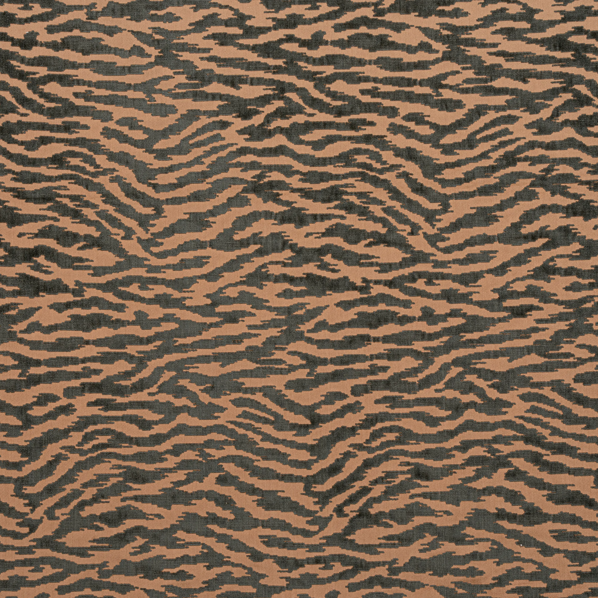 AW24524 | Tadoba Velvet – Charcoal on Caramel