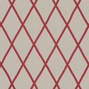 Anna French Tarascon Trellis Applique in Red on Natural (AW78710)