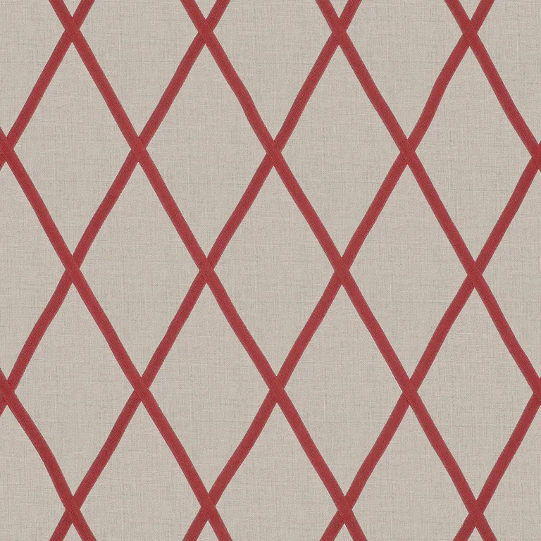 Anna French Tarascon Trellis Applique in Red on Natural (AW78710)