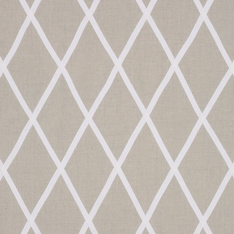Anna French Tarascon Trellis Applique in White on Natural (AW78709)