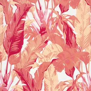 Thibaut Travelers Palm in Pink and Coral (F910130)