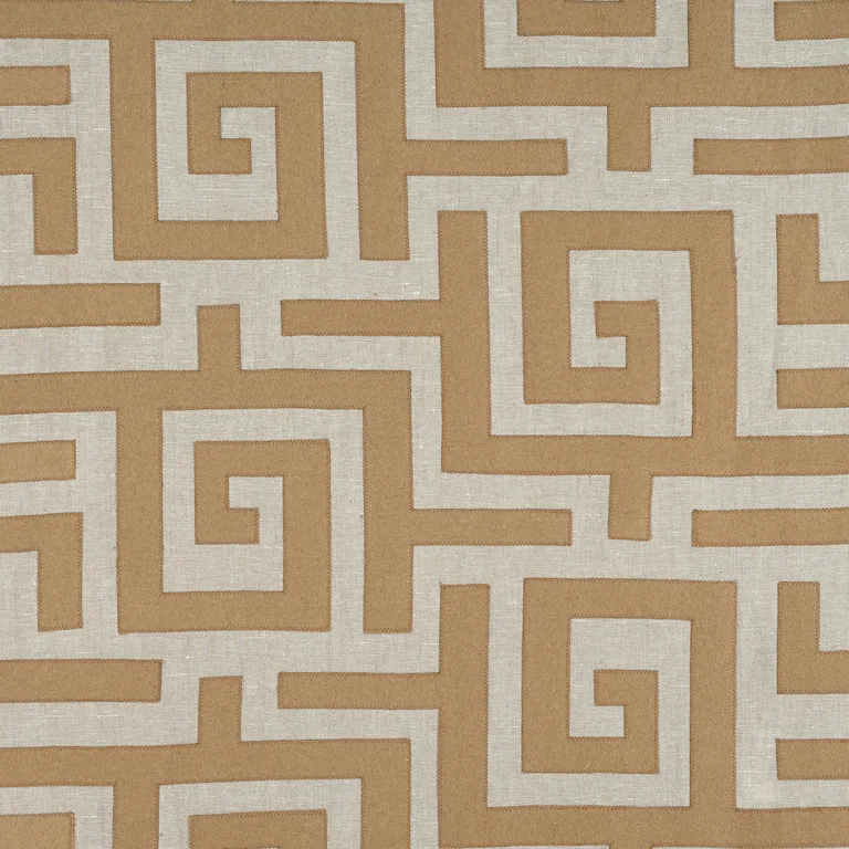 Thibaut Tulum Applique in Wheat on Natural (W713224)