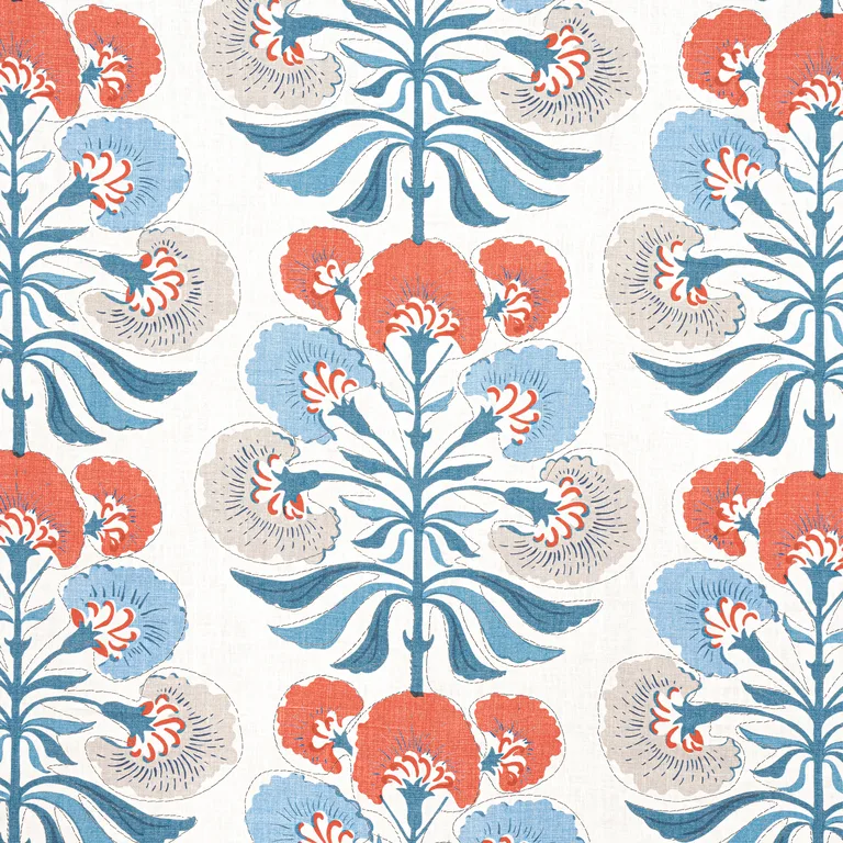 Thibaut Tybee Tree in French Blue and Coral (F916213)