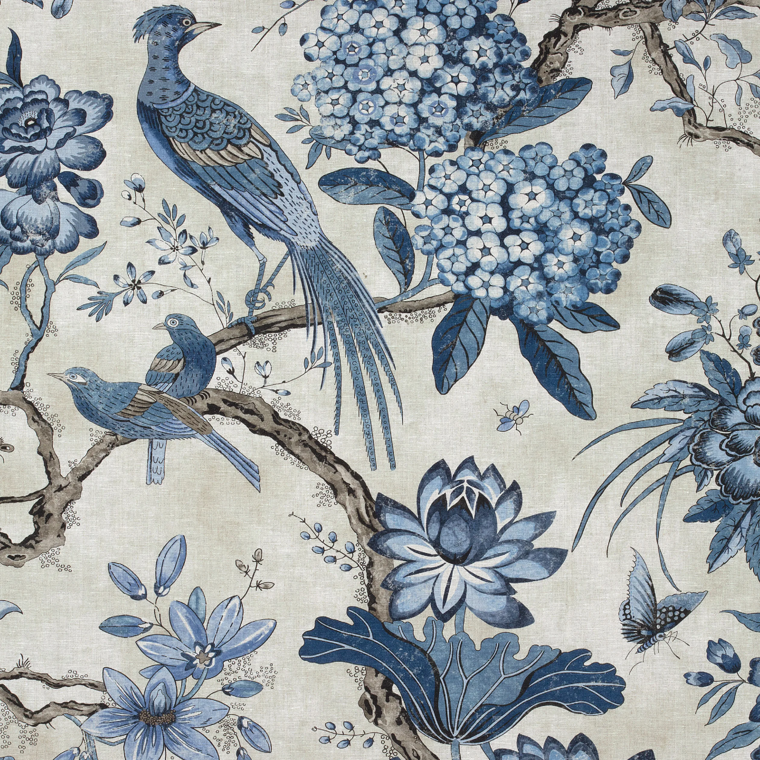 Anna French Villeneuve in Blue on Flax (AF72994)