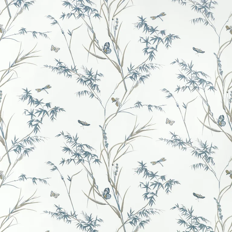 Thibaut Virginia in Cream and Aqua (F910529)