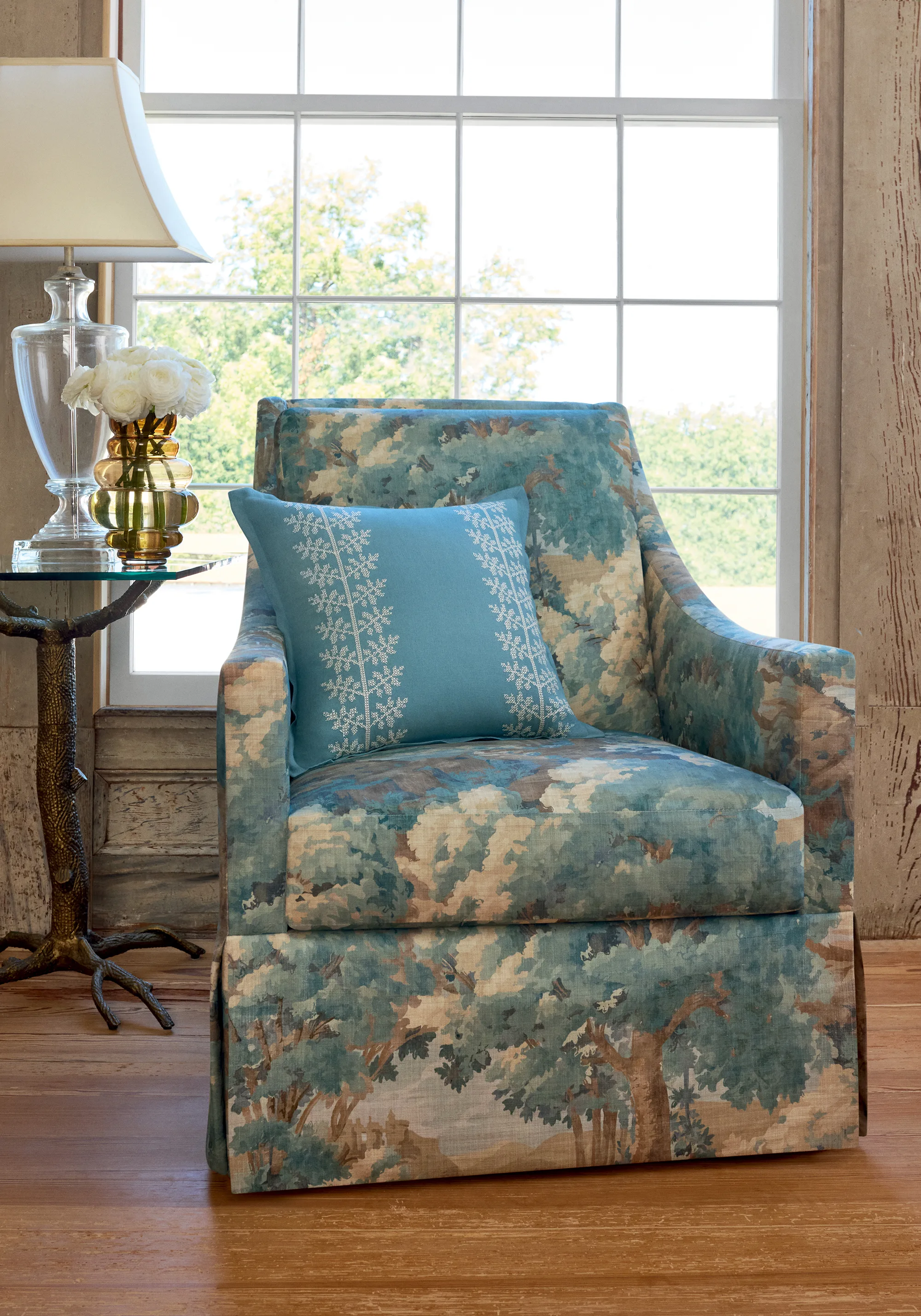 Thibaut Woodland Clearing in Spa Blue (F910547)