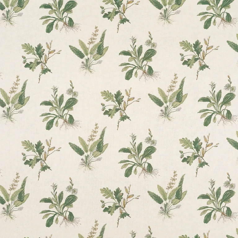 Anna French Woodland in Green on Natural (AF57853)