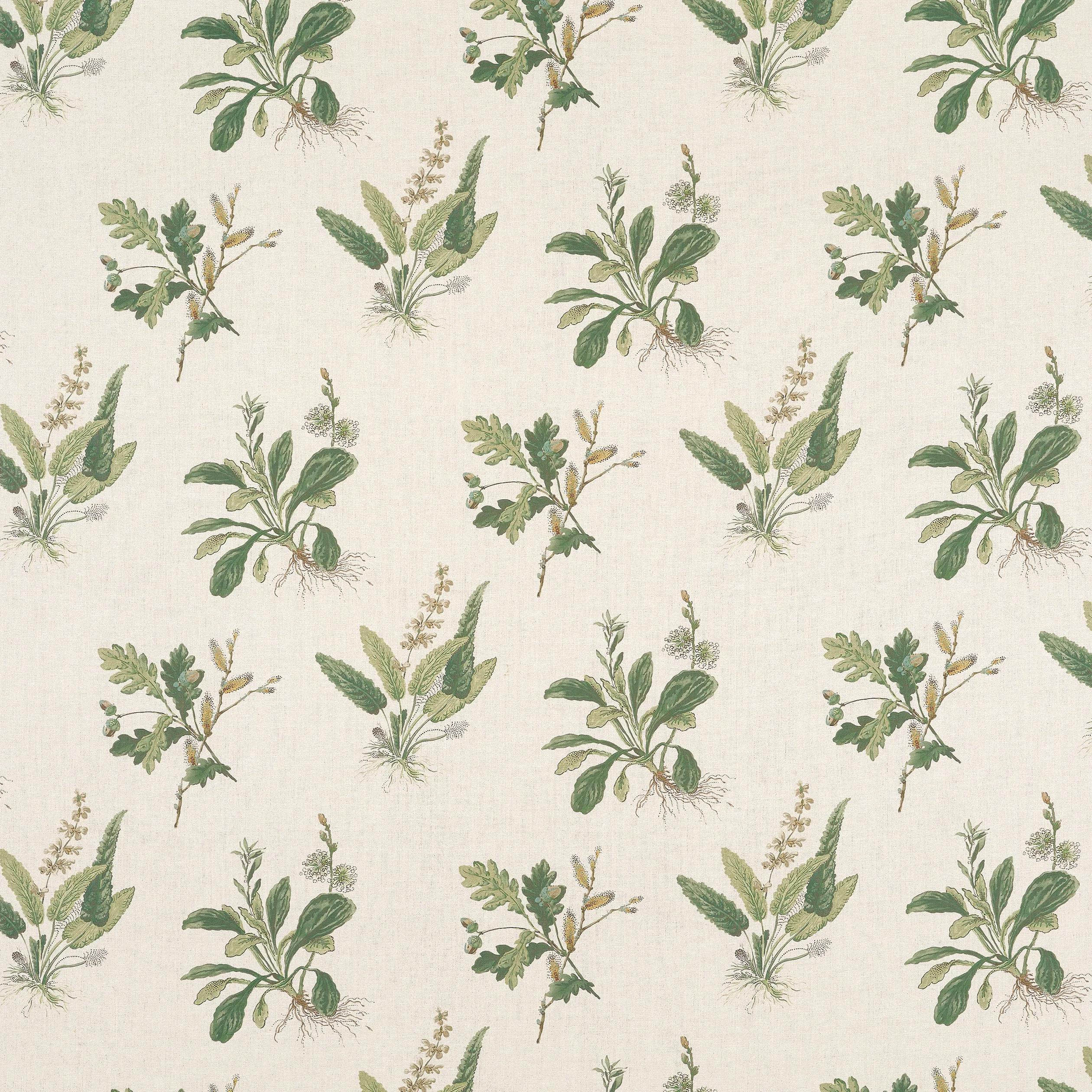 Anna French Woodland in Green on Natural (AF57853)