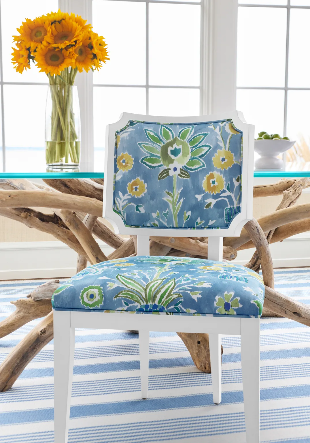 Thibaut Nantucket Rug - Custom in Cerulean (A046)