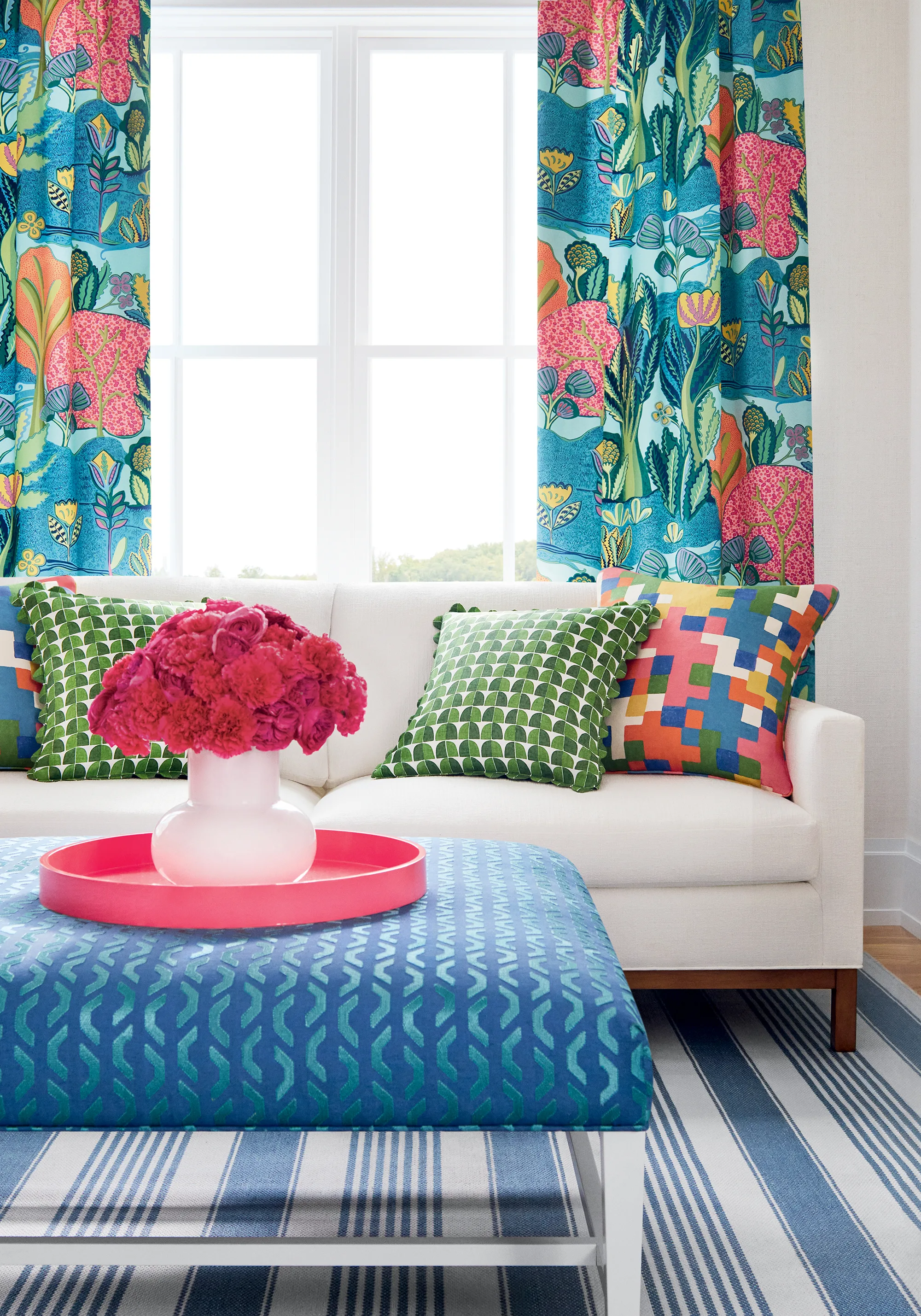 Thibaut Nantucket Rug - Custom in Cerulean (A046)