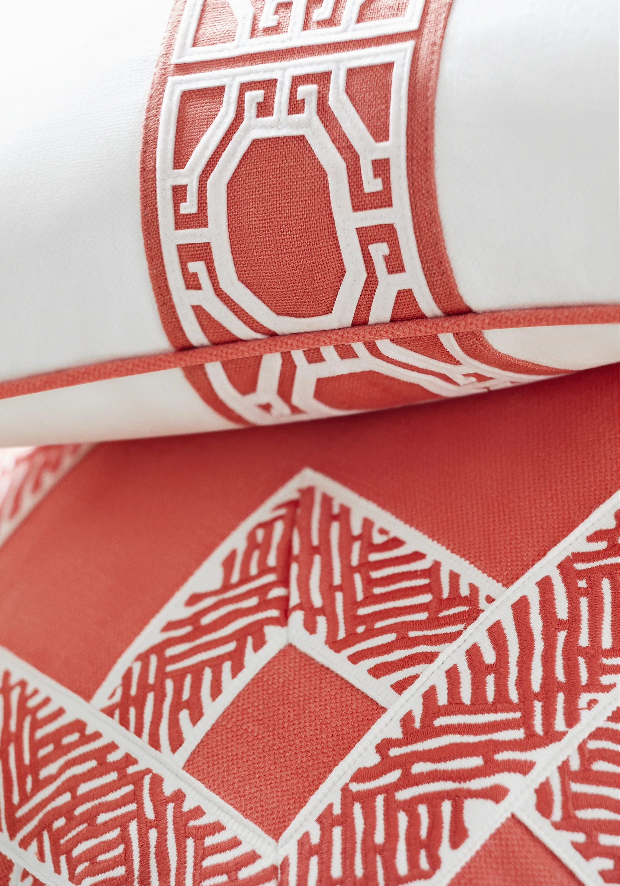 Thibaut Cobble Hill Tape in Coral (E12017)