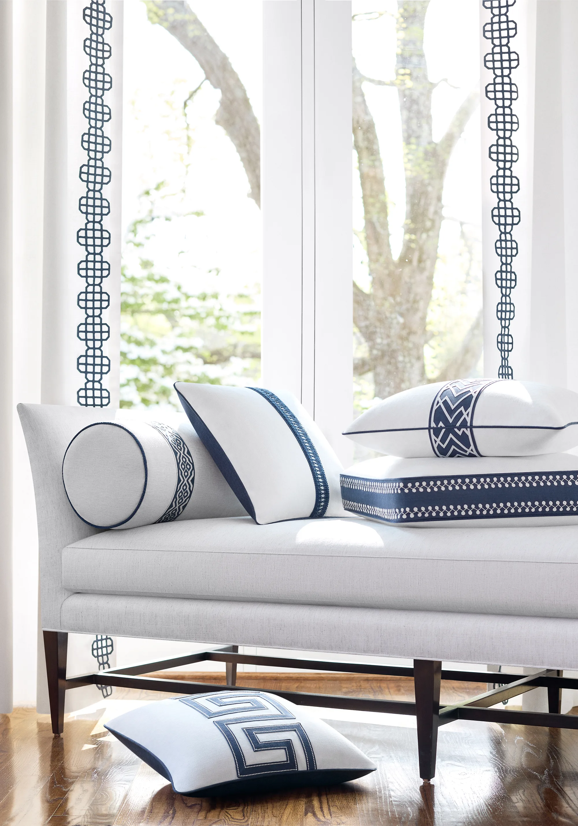 Thibaut Crosby Cord in Navy (E12241)