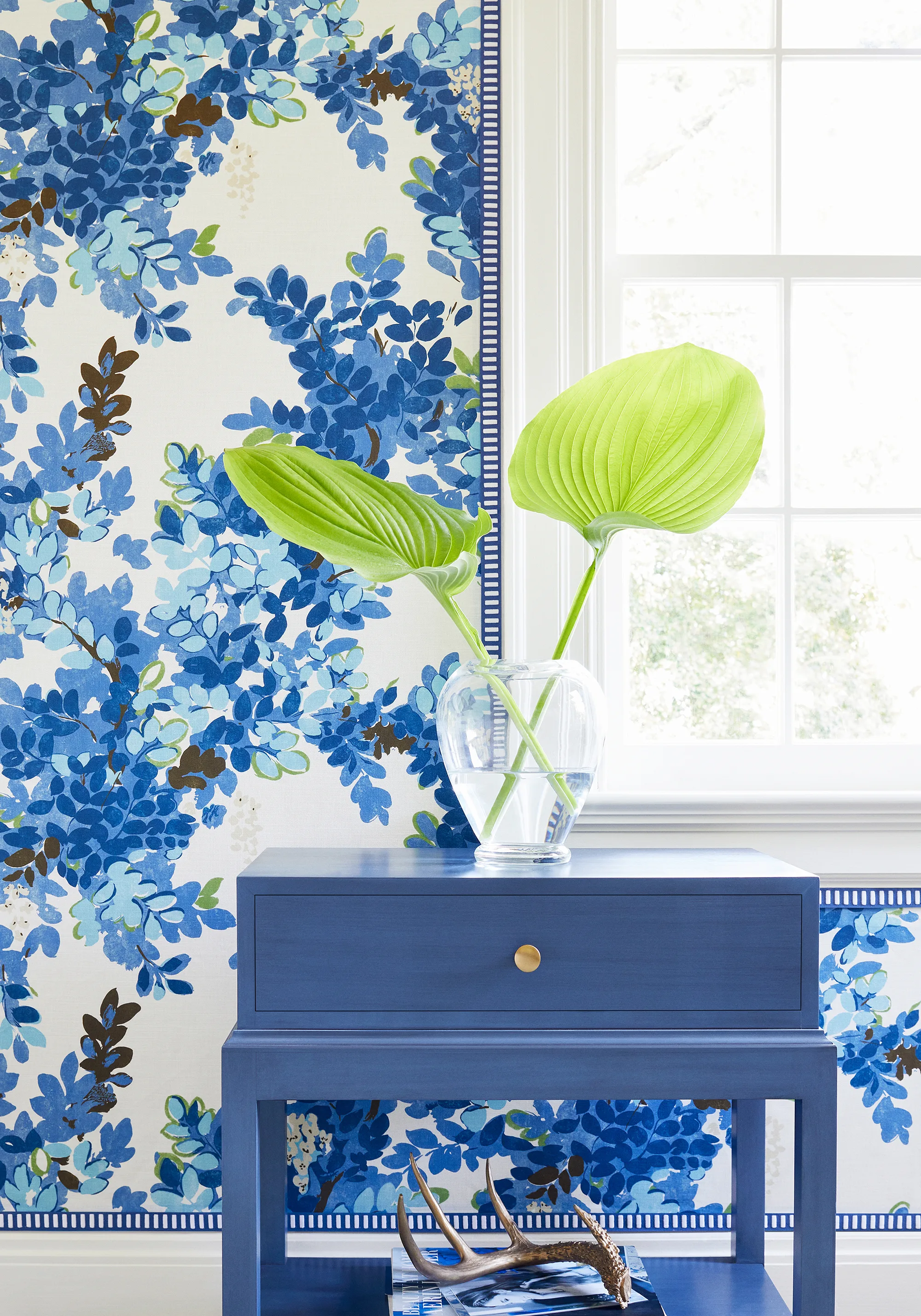Thibaut Dash Tape in White on Bermuda (E12132)