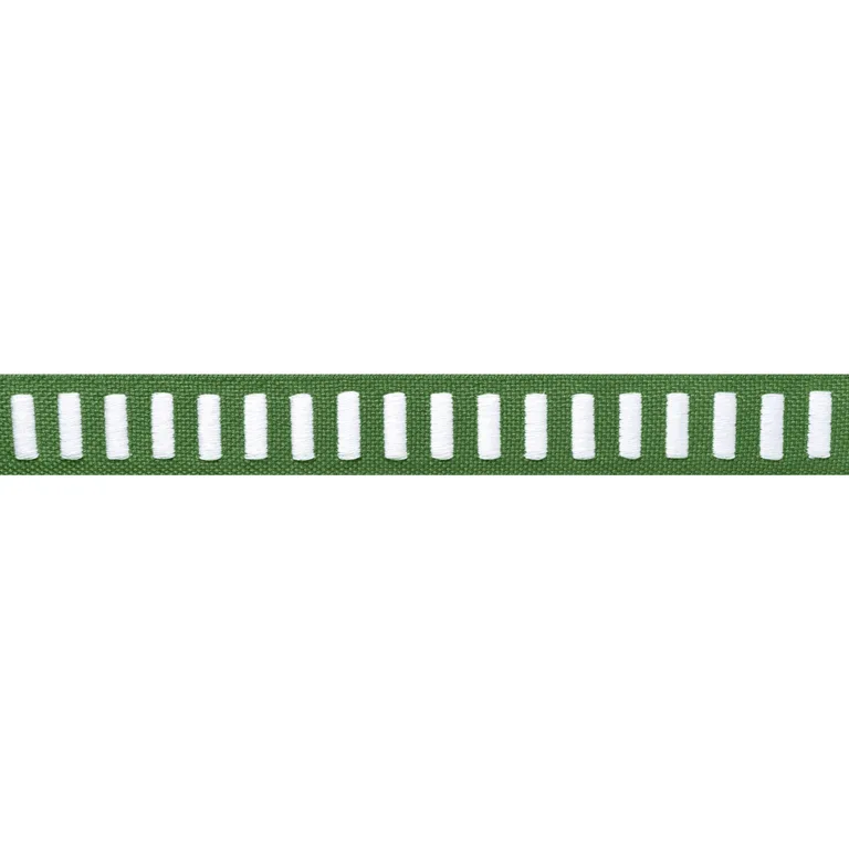 Thibaut Dash Tape in White on Kelly (E12130)