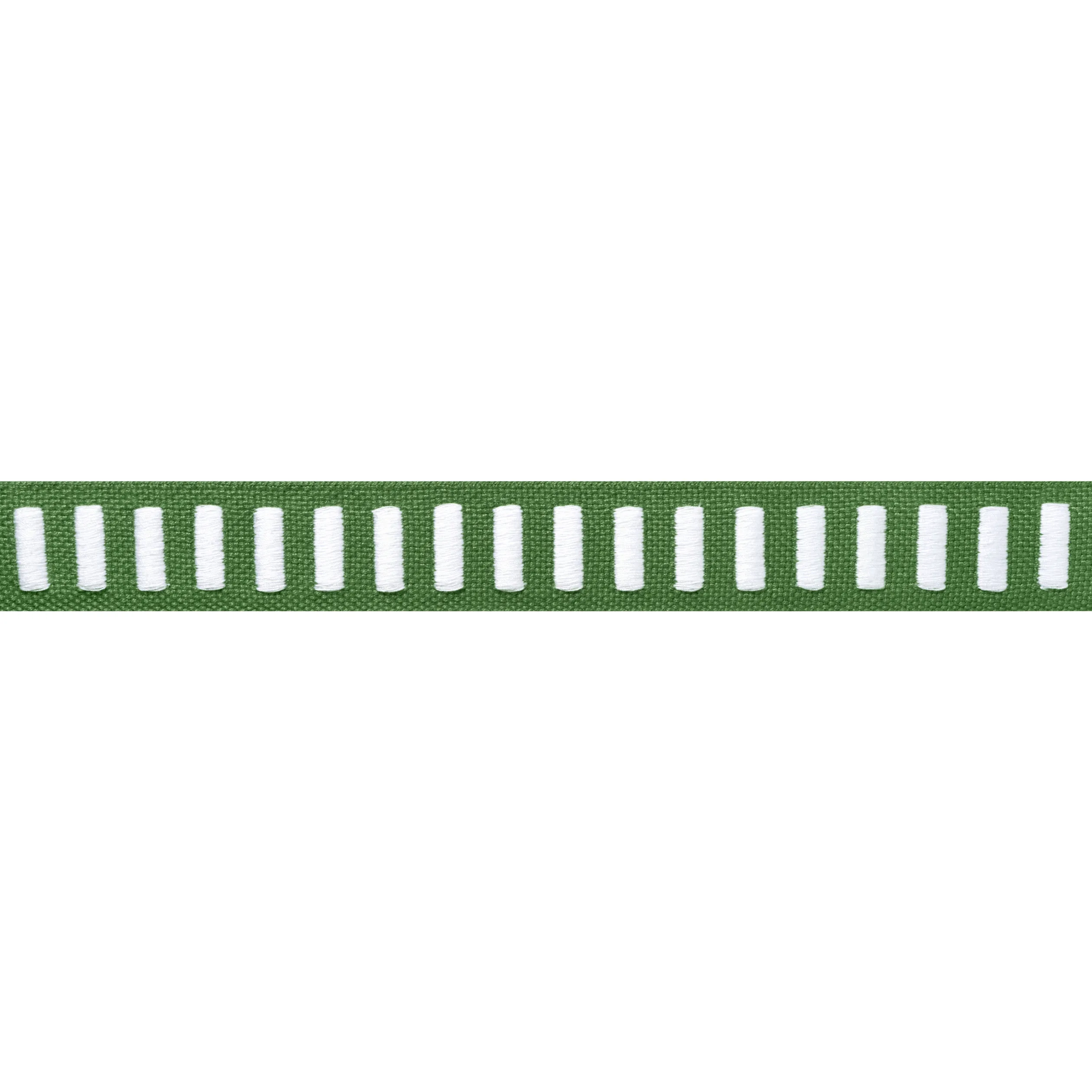 Thibaut Dash Tape in White on Kelly (E12130)