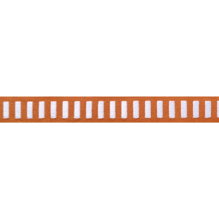 Thibaut Dash Tape in White on Mandarin (E12126)