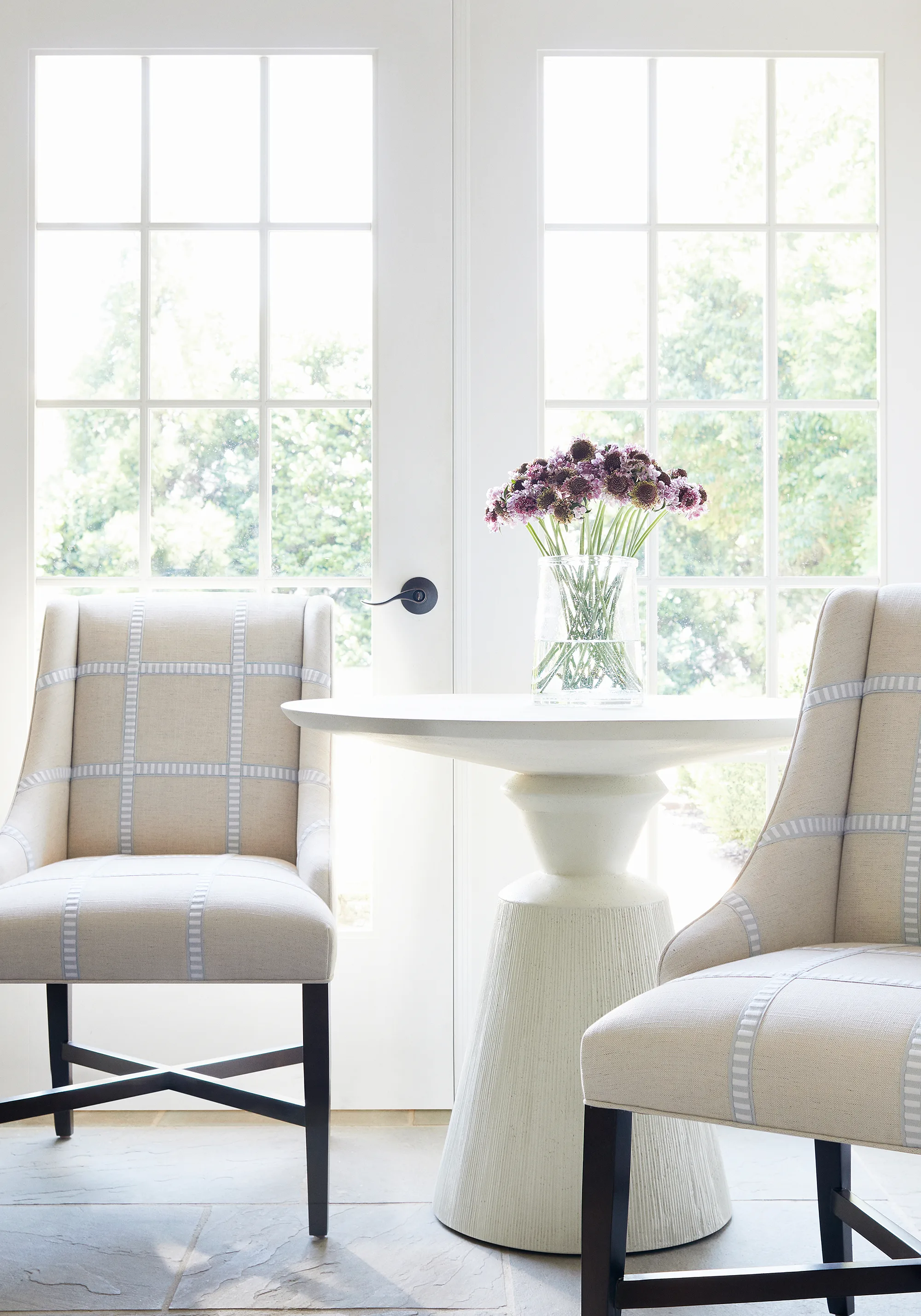 Thibaut Dash Tape in White on Mist (E12128)