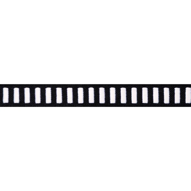 Thibaut Dash Tape in White on Onyx (E12134)
