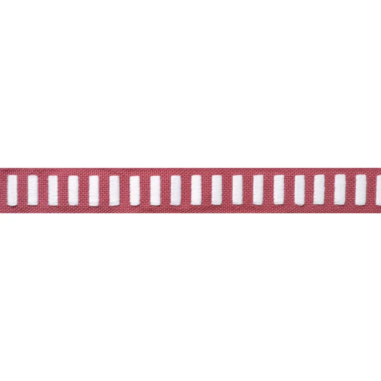 Thibaut Dash Tape in White on Peony (E12124)