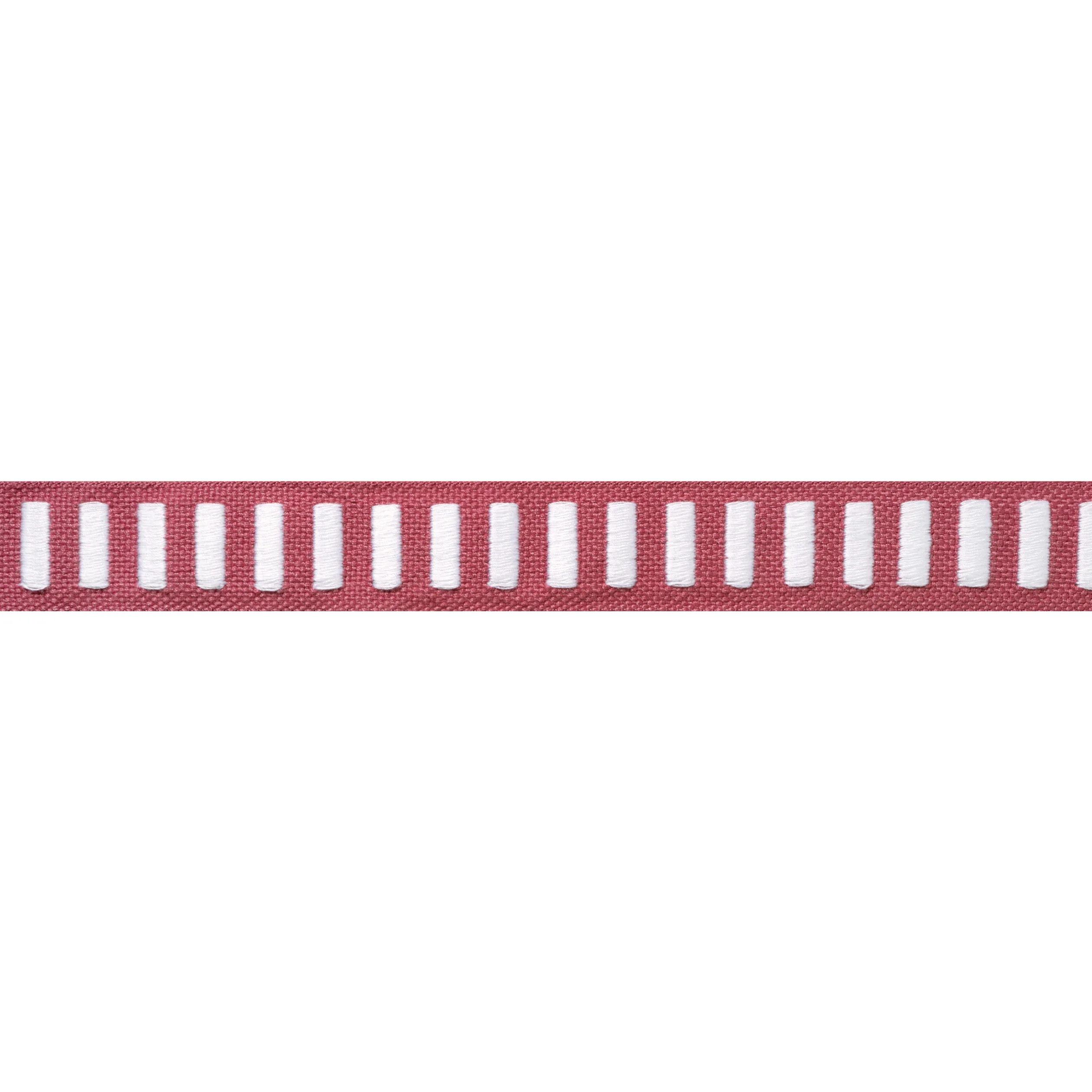 Thibaut Dash Tape in White on Peony (E12124)
