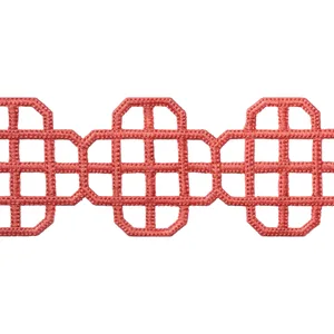 Thibaut Fret Applique in Coral (E12265)