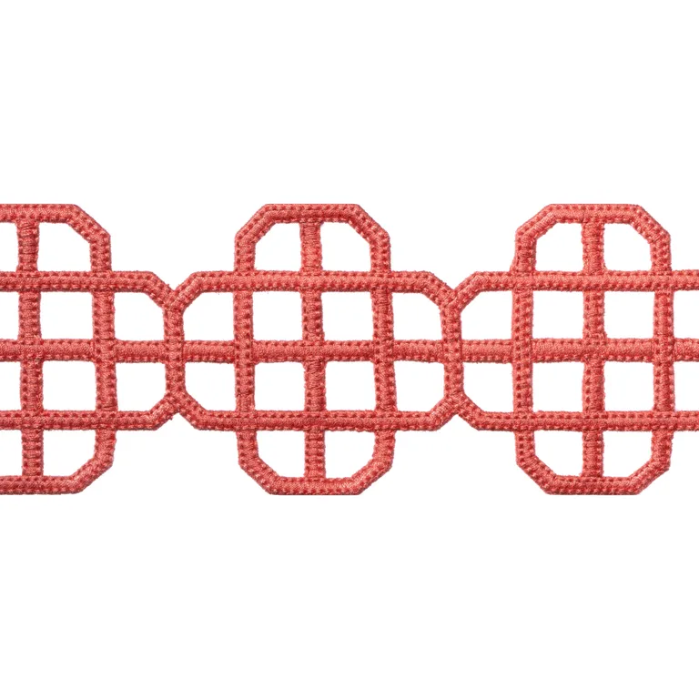Thibaut Fret Applique in Coral (E12265)