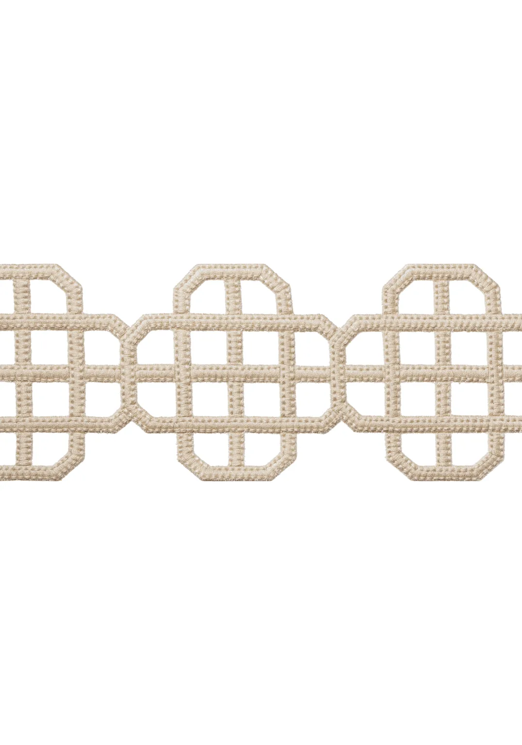 Thibaut Fret Applique in Linen (E12263)