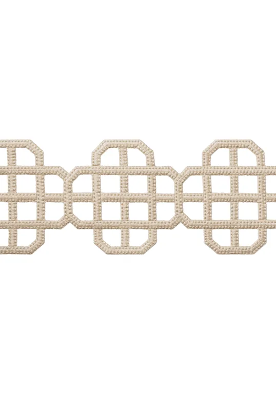 Thibaut Fret Applique in Linen (E12263)
