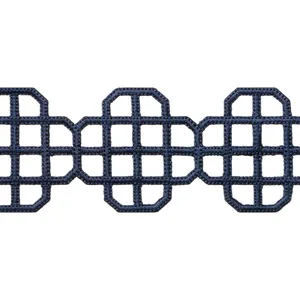 Thibaut Fret Applique in Navy (E12269)