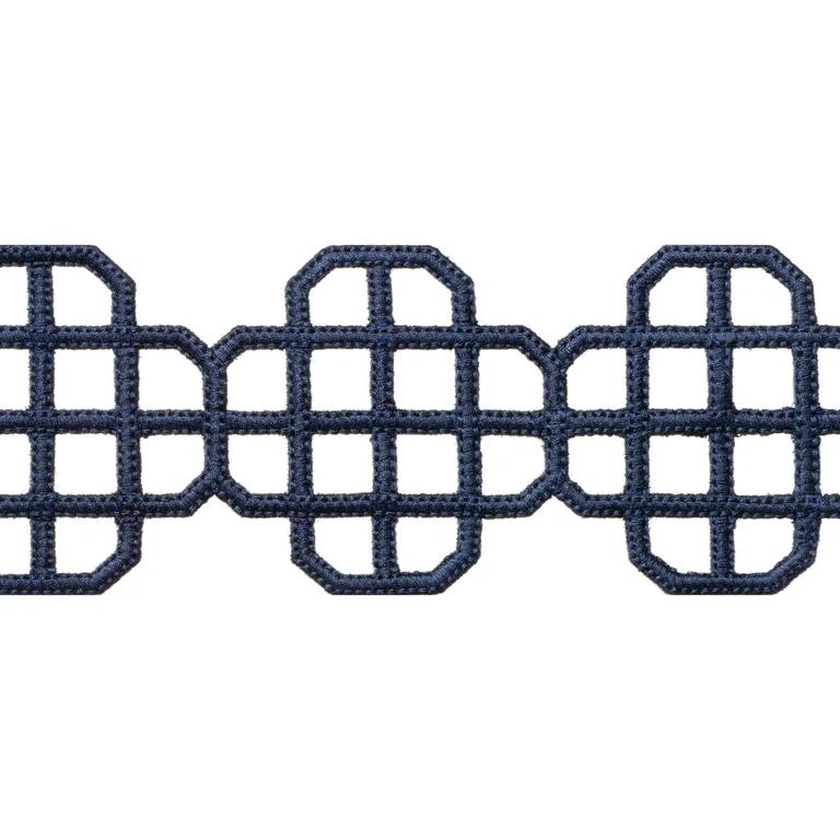 Thibaut Fret Applique in Navy (E12269)