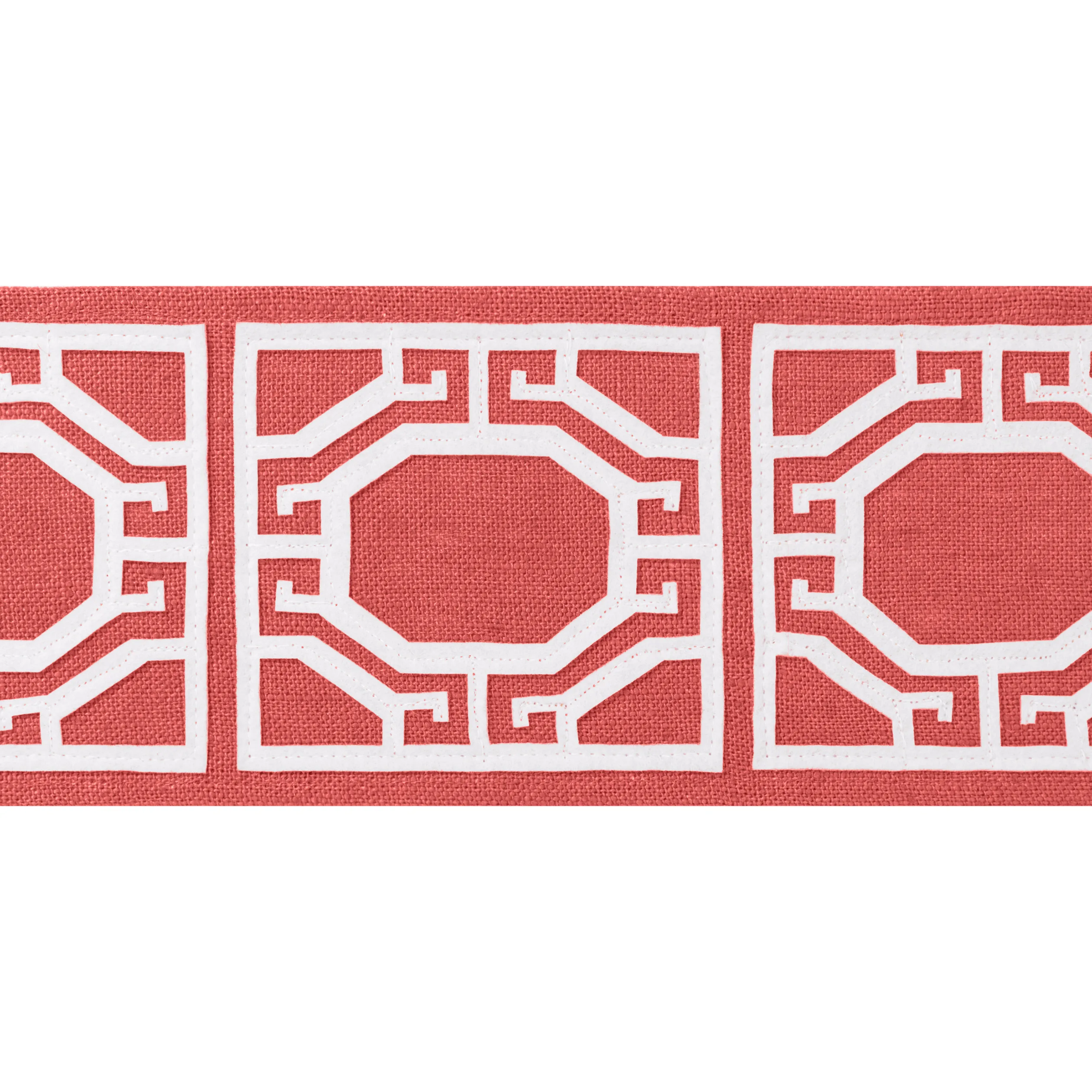 Thibaut Gate Applique Tape in Coral (E12007)