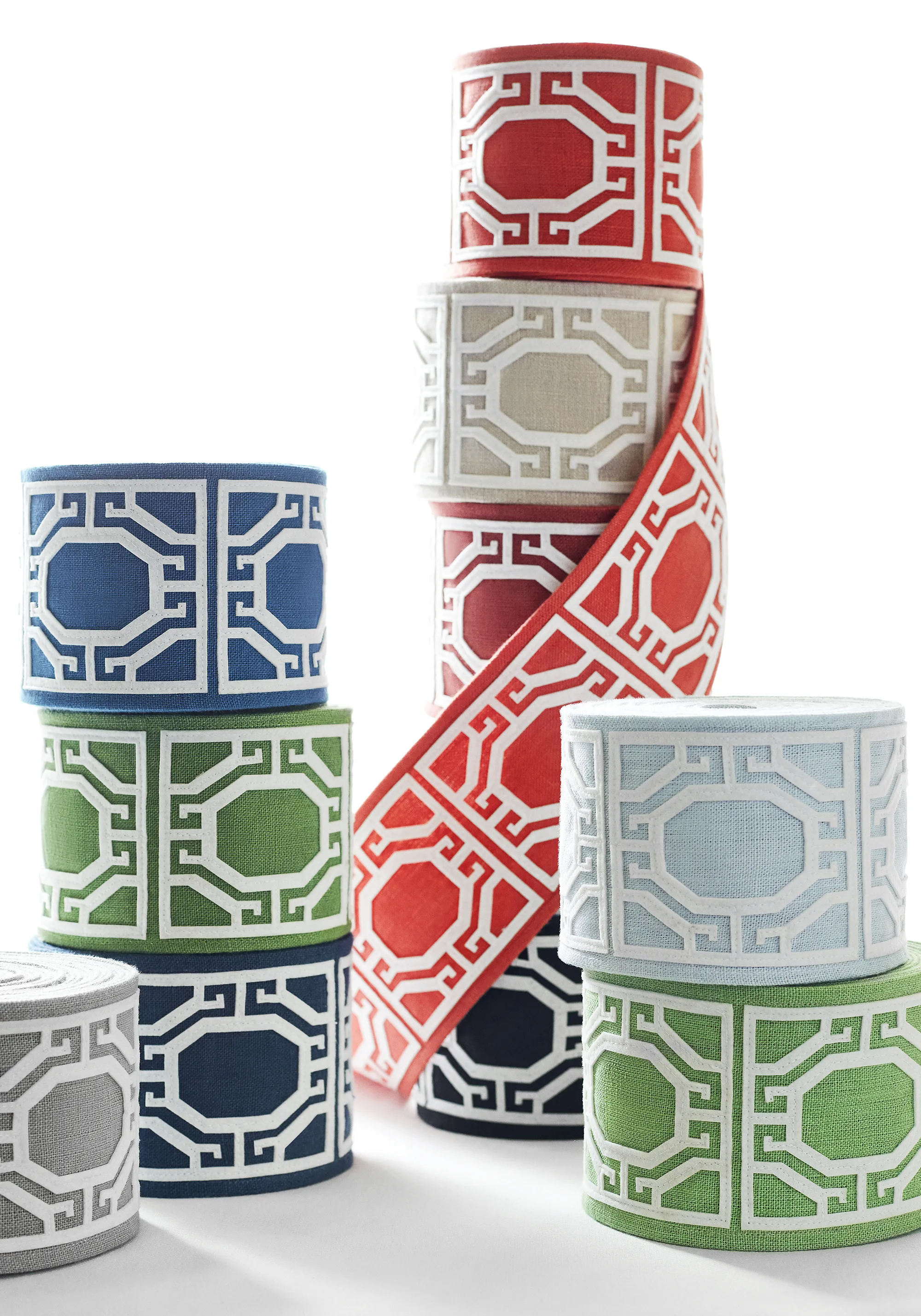 Thibaut Gate Applique Tape in Coral (E12007)